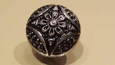 JIMKNOPF/Glasknopf/schwarz platin