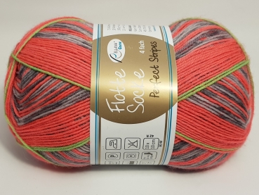 Rellana/Flotte Socke/Perfect Stripes/1172 Rot Grau