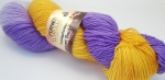 Ferner/Lungauer Sockenwolle handgefärbt/7 Lila Gelb