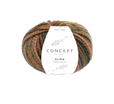 Katia/Concept Alma/306 Camel Grün Rot Rose