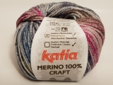 Katia/Merino 100% Craft/304 Lila-Smaragdgrün-Gelb